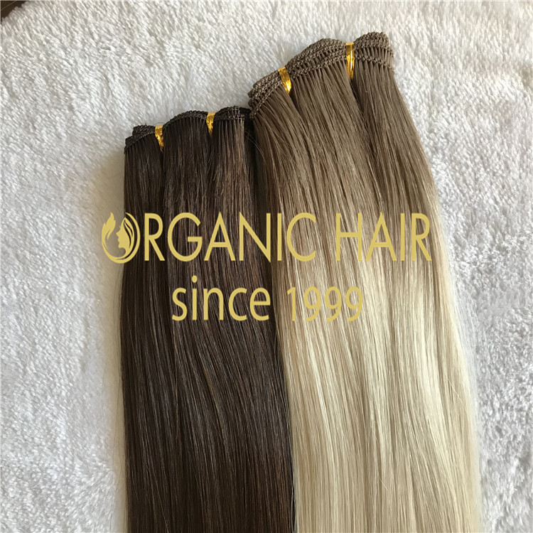 Cuticle intact hair-hand tied hair extensions H145